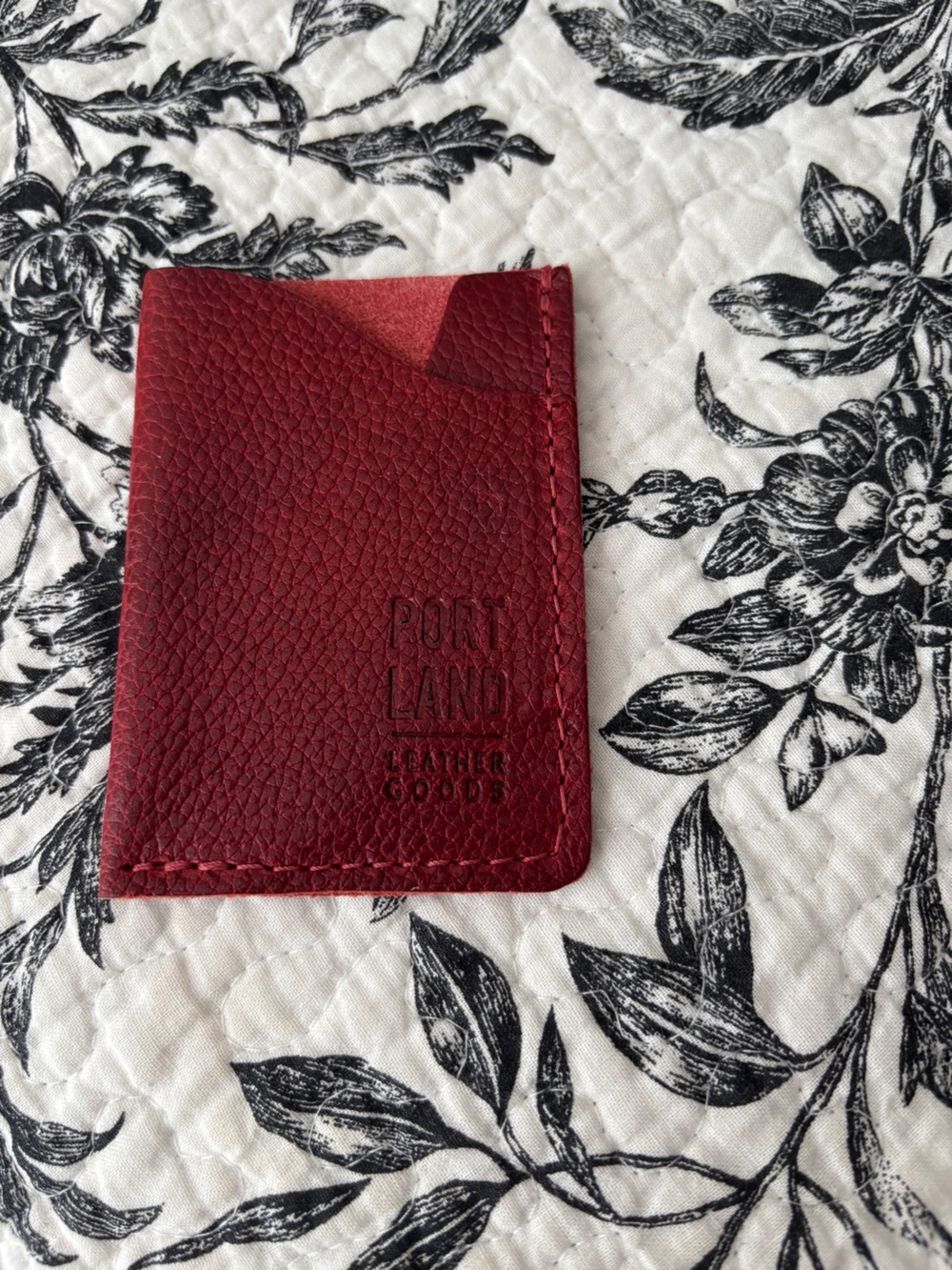 Portland Leather Goods Chili Red Card Minimalist Card Holder